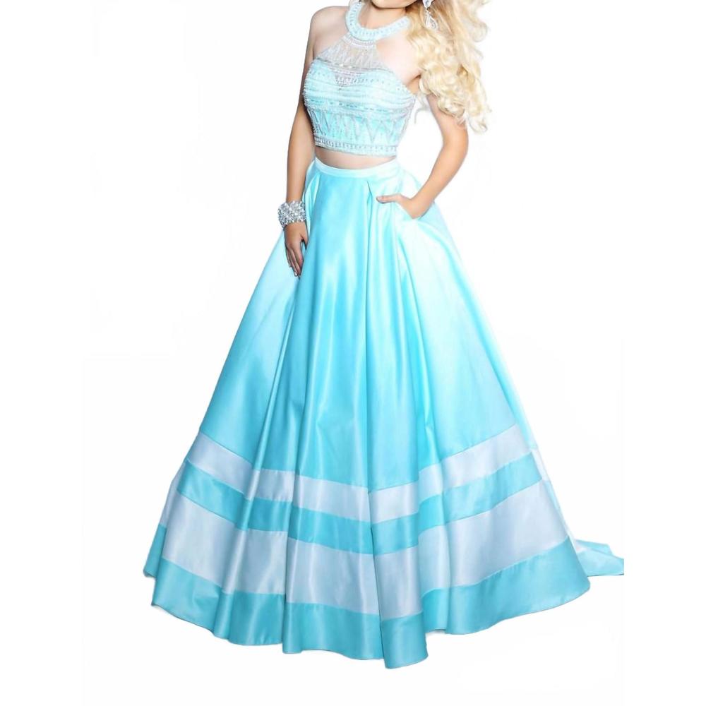 NEW 2CUTE sleeveless maxi dress in aqua